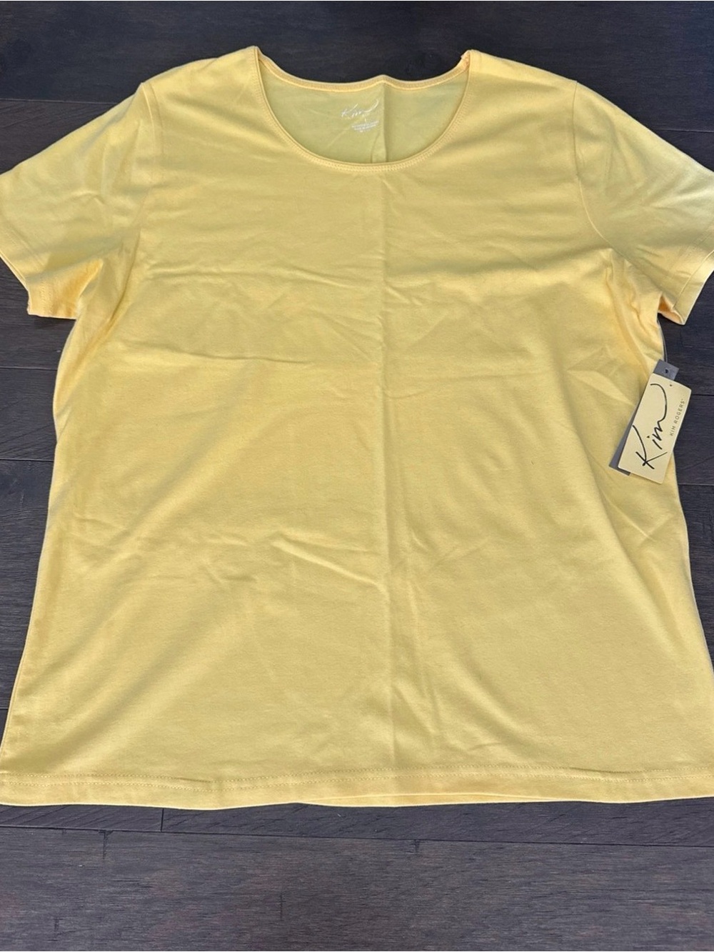 Kim Rogers Sunny Yellow Short Sleeve Crew Neck Tee